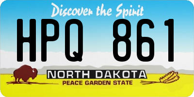 ND license plate HPQ861