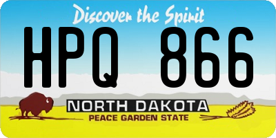 ND license plate HPQ866