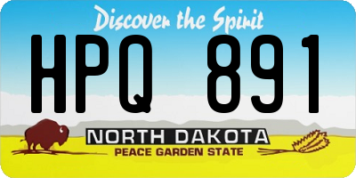ND license plate HPQ891