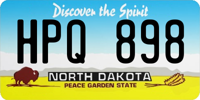 ND license plate HPQ898