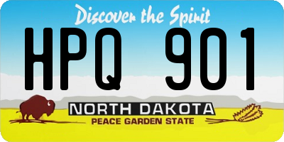 ND license plate HPQ901