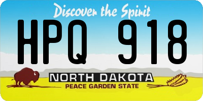 ND license plate HPQ918