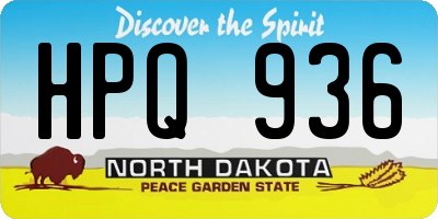 ND license plate HPQ936