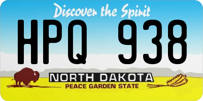 ND license plate HPQ938