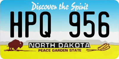 ND license plate HPQ956