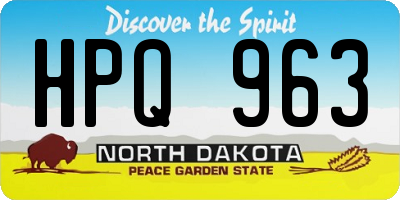 ND license plate HPQ963