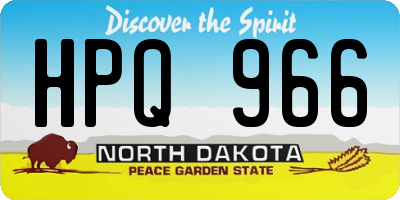 ND license plate HPQ966
