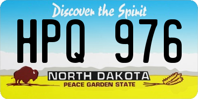 ND license plate HPQ976