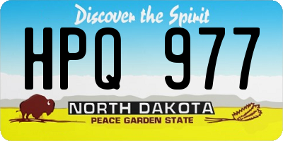 ND license plate HPQ977