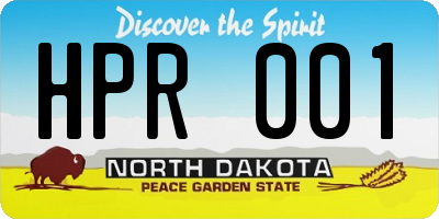 ND license plate HPR001