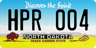ND license plate HPR004