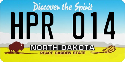 ND license plate HPR014