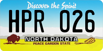 ND license plate HPR026