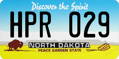 ND license plate HPR029