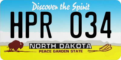 ND license plate HPR034