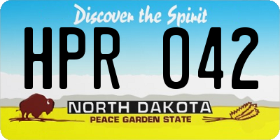 ND license plate HPR042