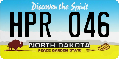 ND license plate HPR046