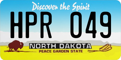 ND license plate HPR049
