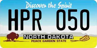ND license plate HPR050