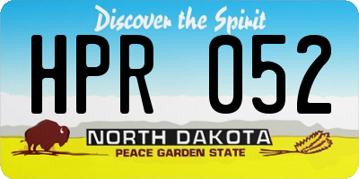 ND license plate HPR052