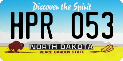 ND license plate HPR053