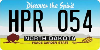 ND license plate HPR054