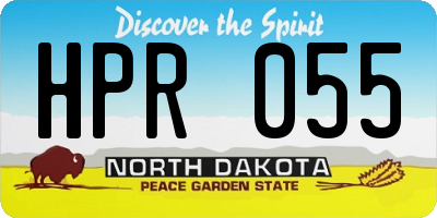 ND license plate HPR055