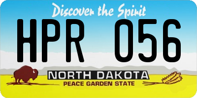 ND license plate HPR056