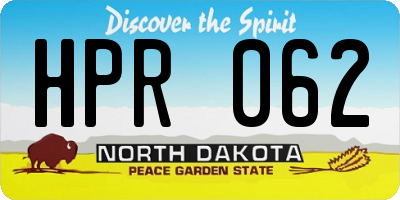 ND license plate HPR062