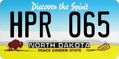 ND license plate HPR065