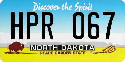 ND license plate HPR067