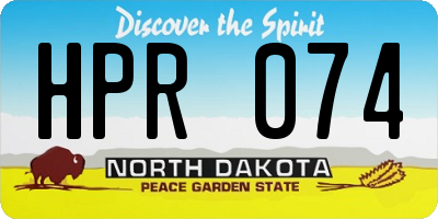 ND license plate HPR074