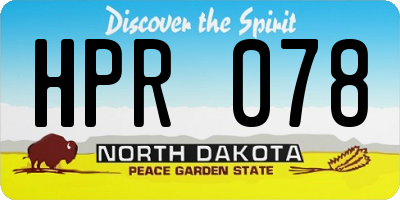 ND license plate HPR078
