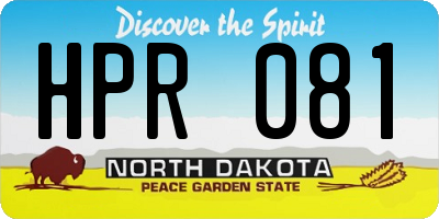 ND license plate HPR081