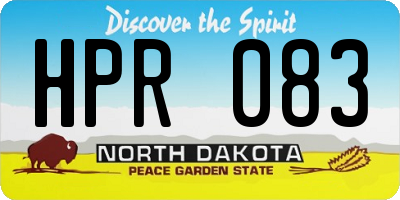 ND license plate HPR083