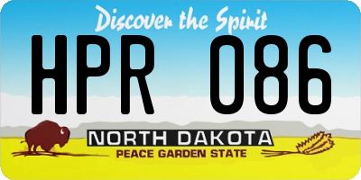 ND license plate HPR086