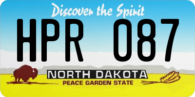 ND license plate HPR087