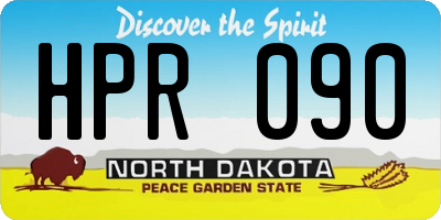 ND license plate HPR090