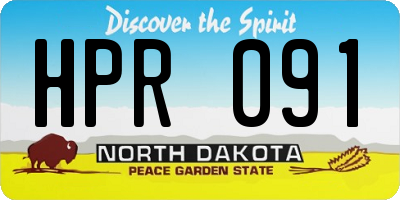 ND license plate HPR091