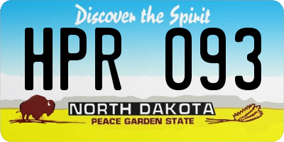 ND license plate HPR093