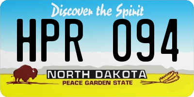 ND license plate HPR094