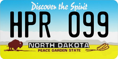 ND license plate HPR099