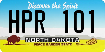 ND license plate HPR101