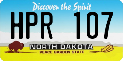 ND license plate HPR107