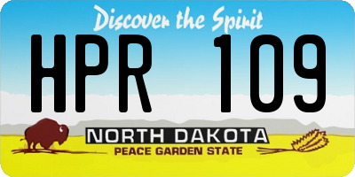 ND license plate HPR109