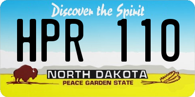 ND license plate HPR110