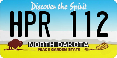 ND license plate HPR112