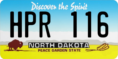 ND license plate HPR116