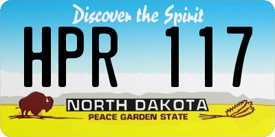 ND license plate HPR117