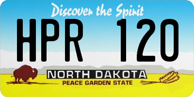 ND license plate HPR120